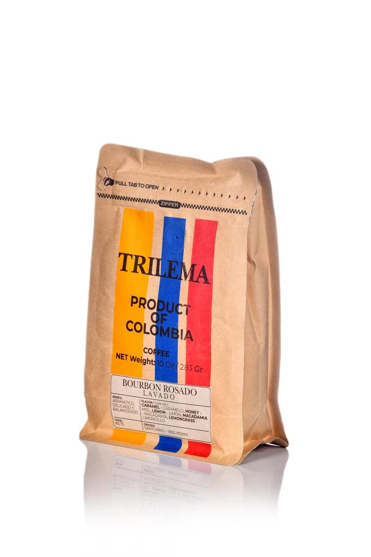trilema cafe bourbon rosado lavado paquete 283gr 1