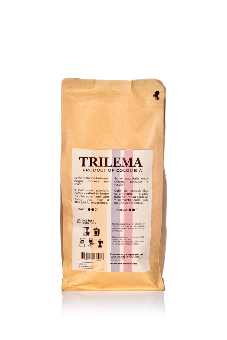 trilema cafe castillo lavado paquete 1kg 2