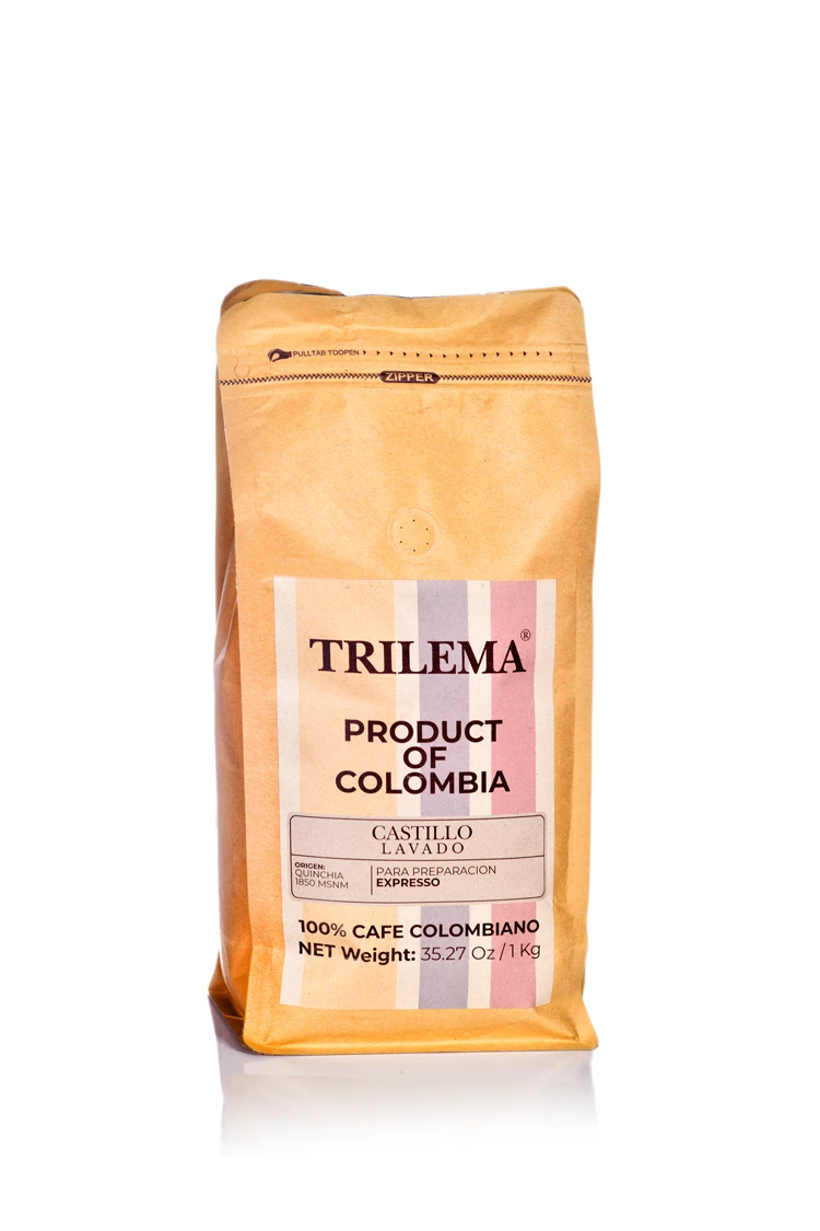 trilema cafe castillo lavado paquete 1kg